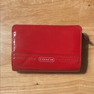 Coach Glossy Pink Compact Wallet
